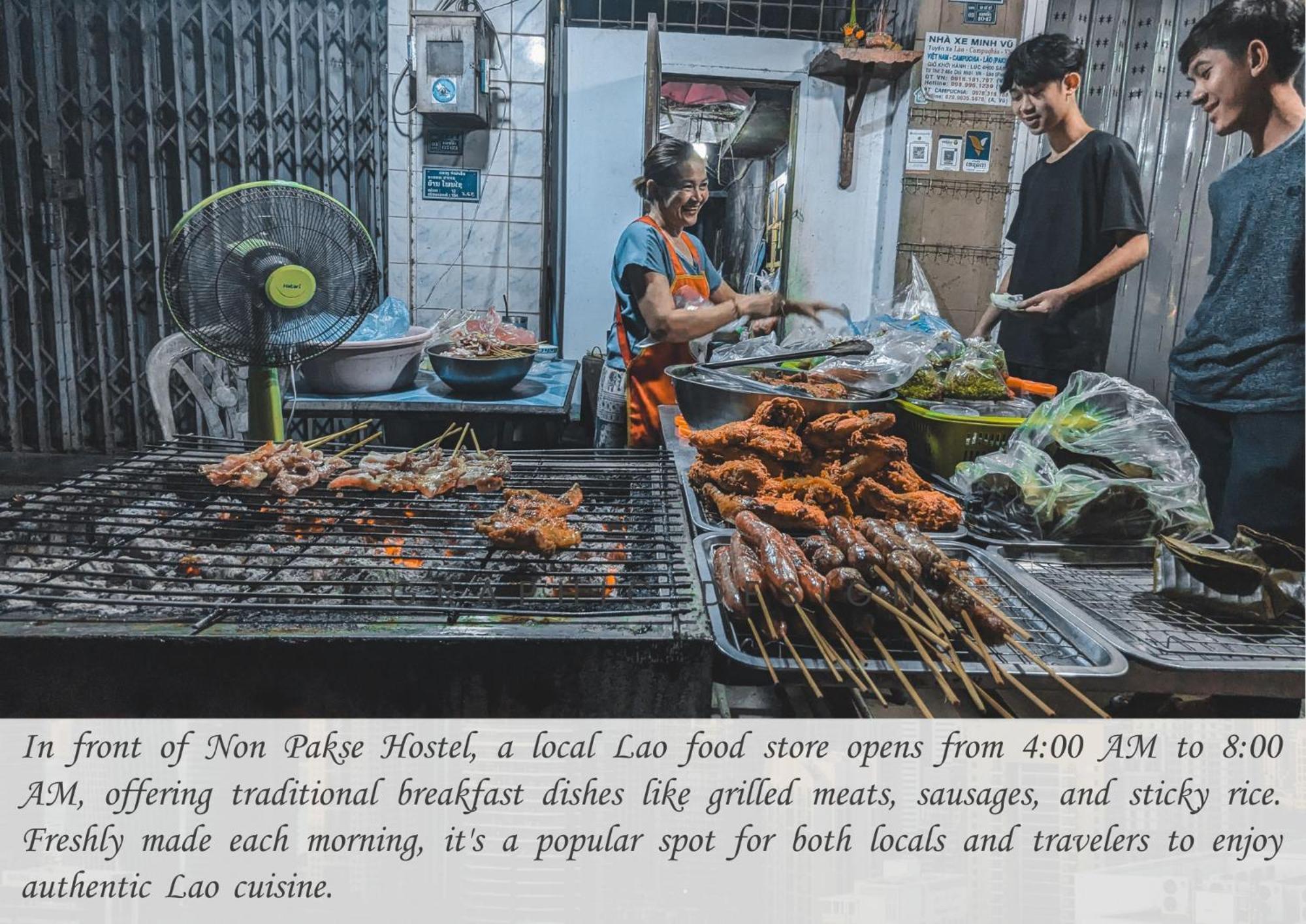 Non Pakse Hostel & Coffee House Ngoại thất bức ảnh